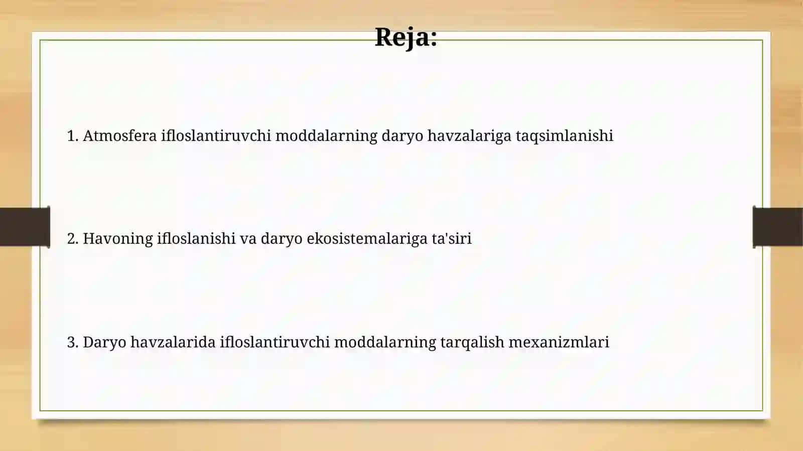 Atmosfera yog‘inlarining daryo havzasibopyichatarqalishi 2