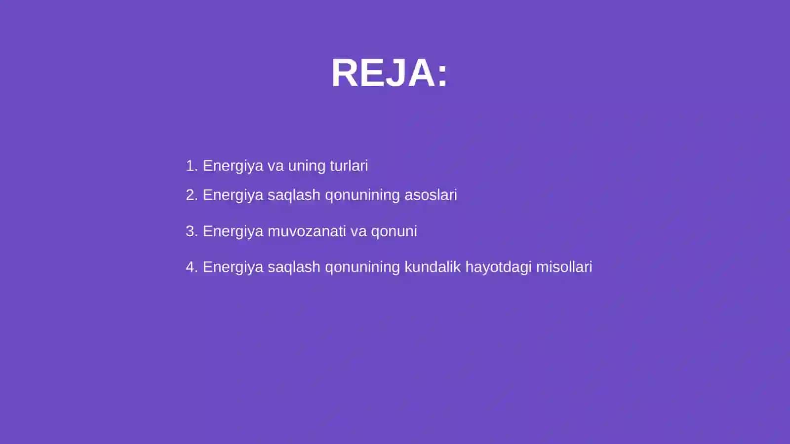 Energyani saqlanish qonuni 2