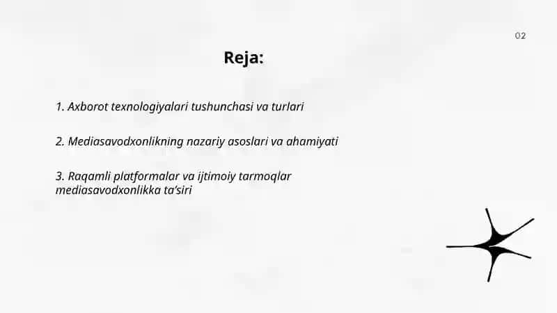 Axborot texnologiyalari Va ularning mediasavodxonlikka taʼsiri 2