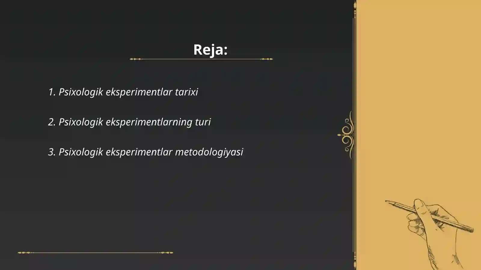 Pisihologik eksperiment tushunchasi 2