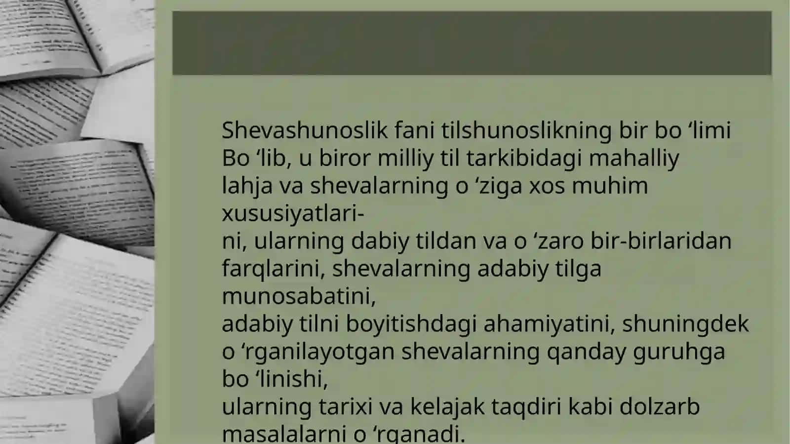 O 'zbek xalq shevalarining o 'rganilish tarixi 2