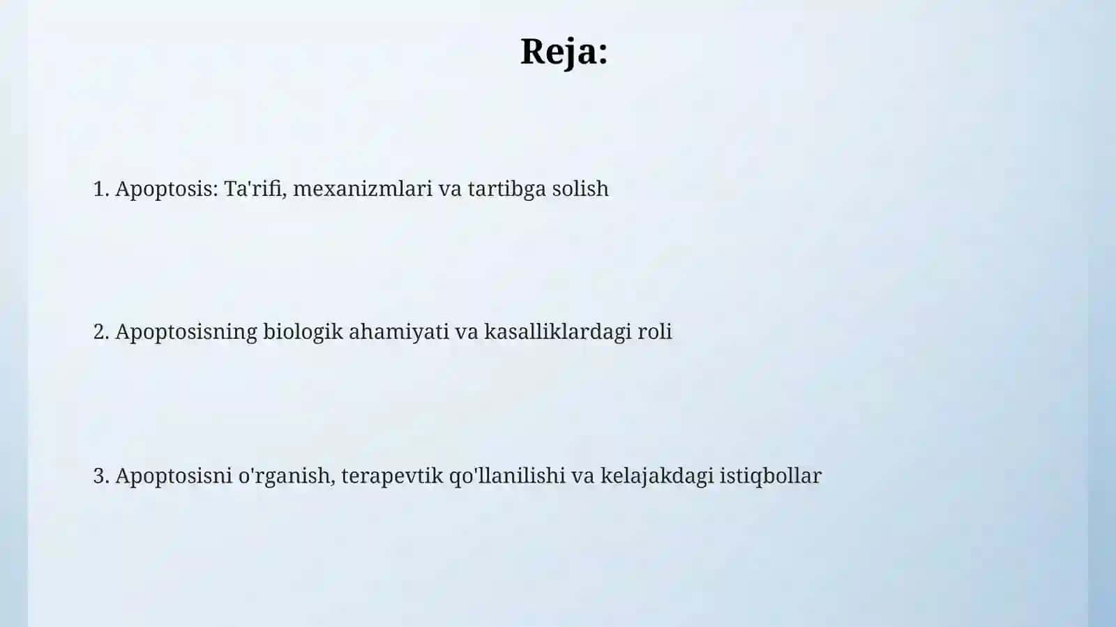 Hujayra appoptozi va uning giologik ahamiyati 2