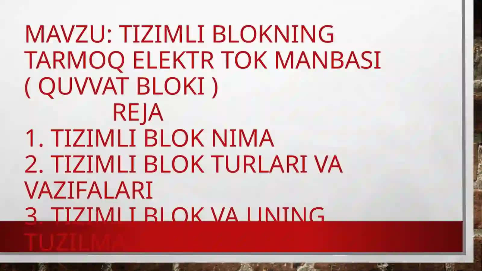 Tizimli blokning tarmoq Elektr Tok Manbasi ( quvvat bloki ) 2