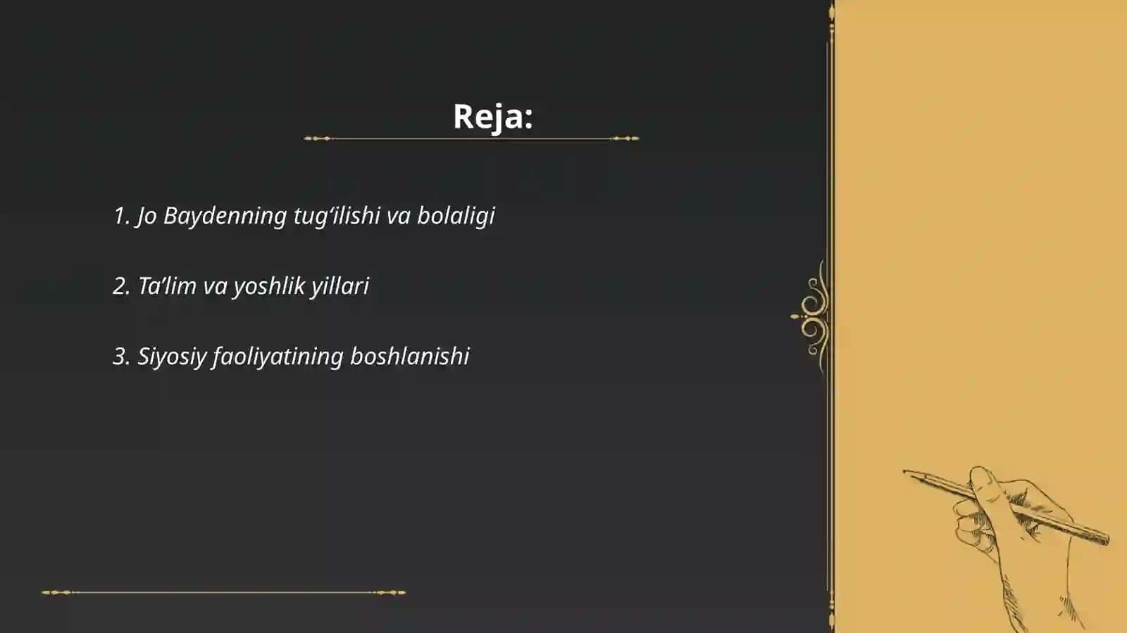 Jo Bayden hayoti va faoliyati 2