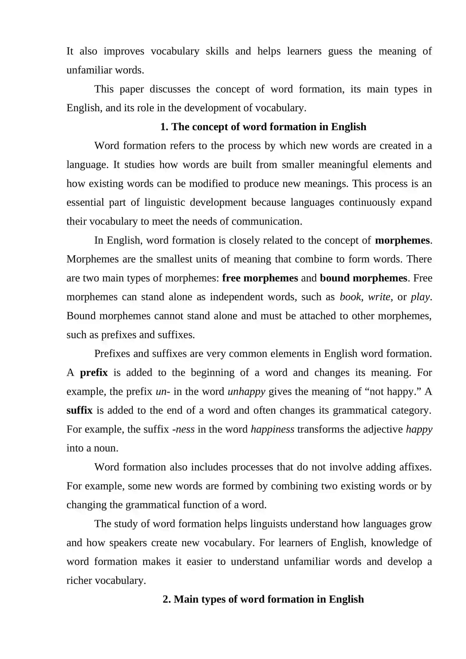 Word Formation 2