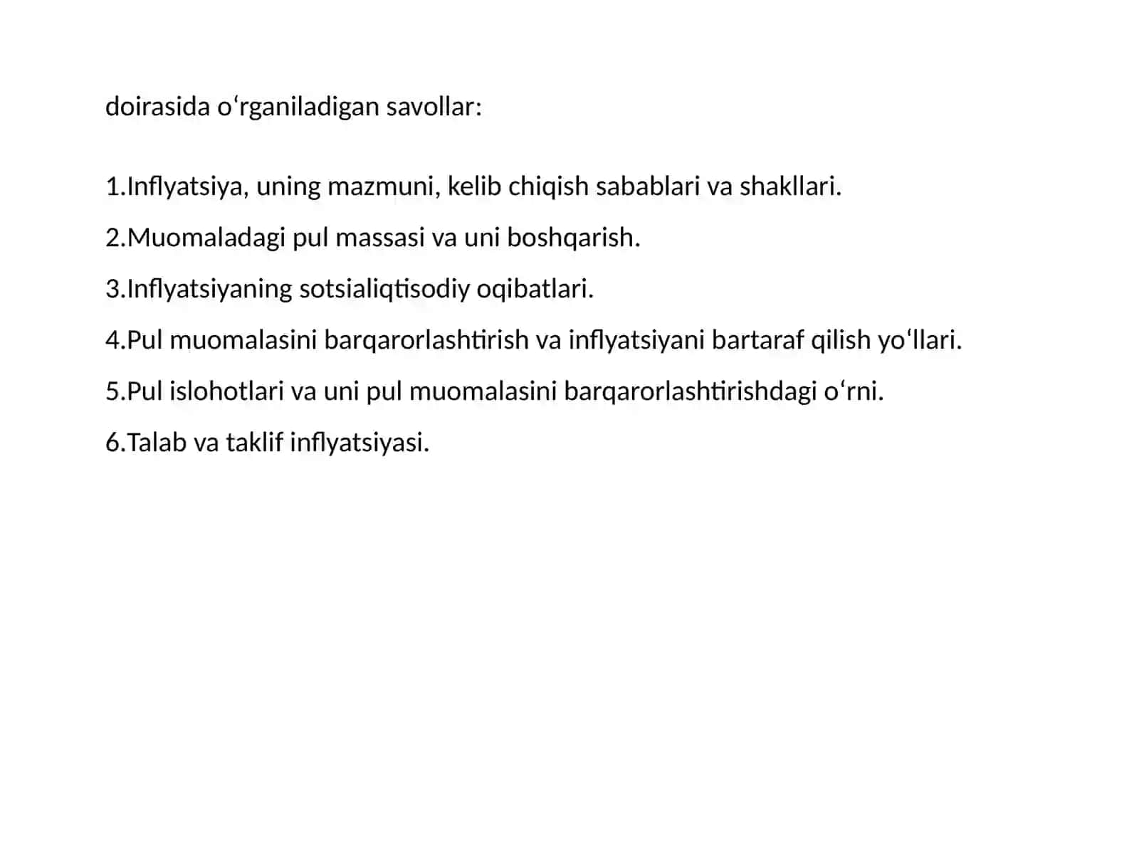 Inflyatsiya va uning turlari 2