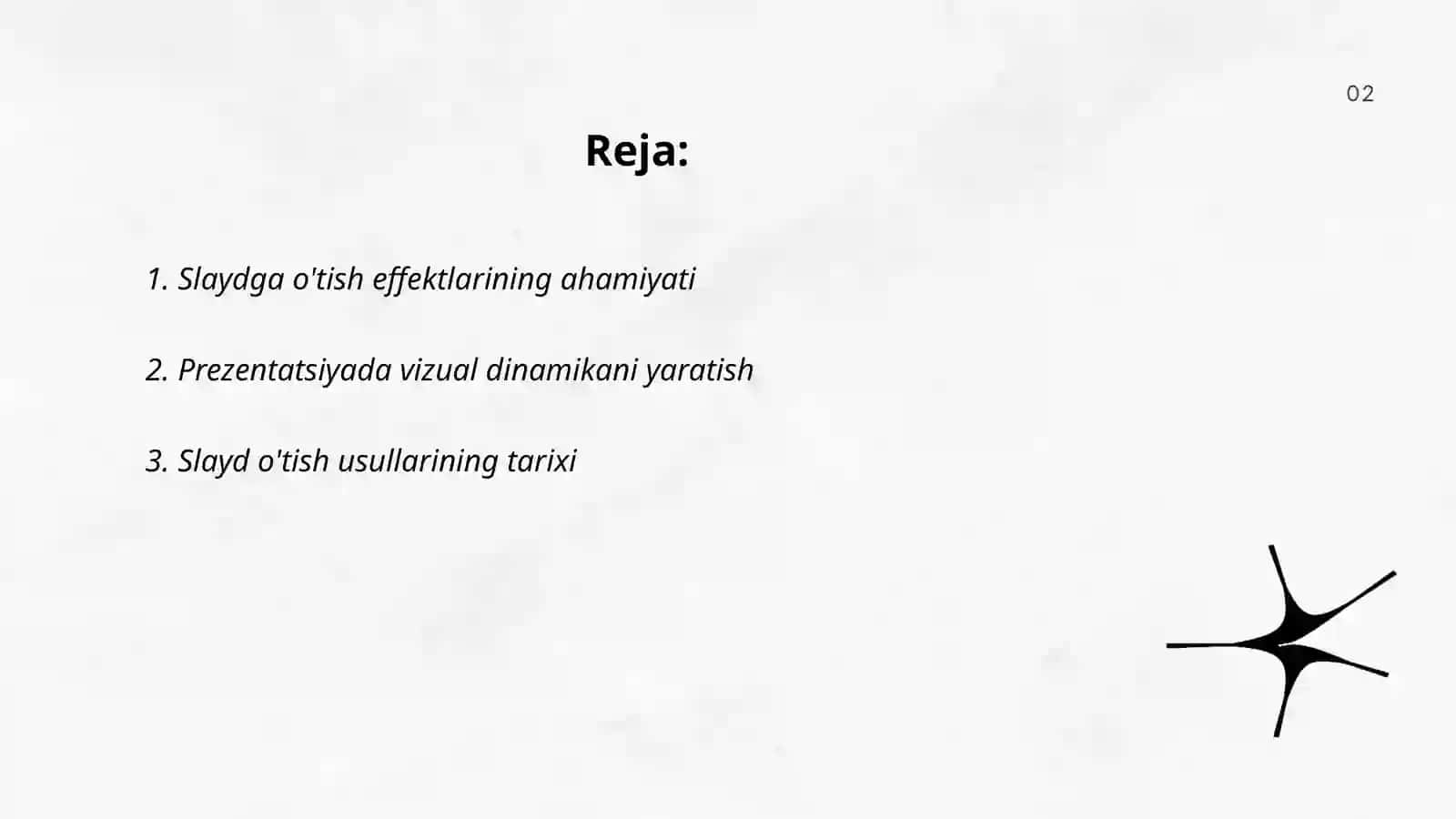 Mavzu: Slaydga õtish effektlarini qôshish 2