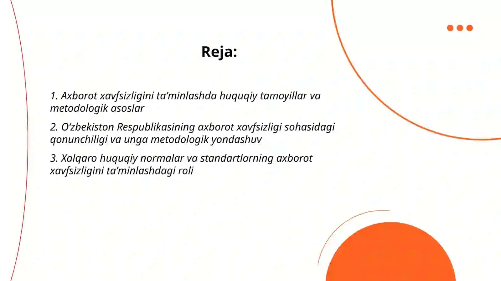 Axborot xavfsizligi taminlashning huquqiy metodologik asoslari 2