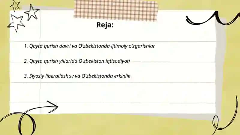 Qayta qurish yillarida Oʻzbekistondagi ijtimoiy siyosiy vaziyat 2