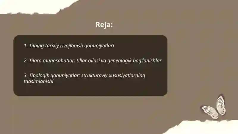 Tilning oʻzaro munosabatlari va rivojlanish qonuniyatlari 2