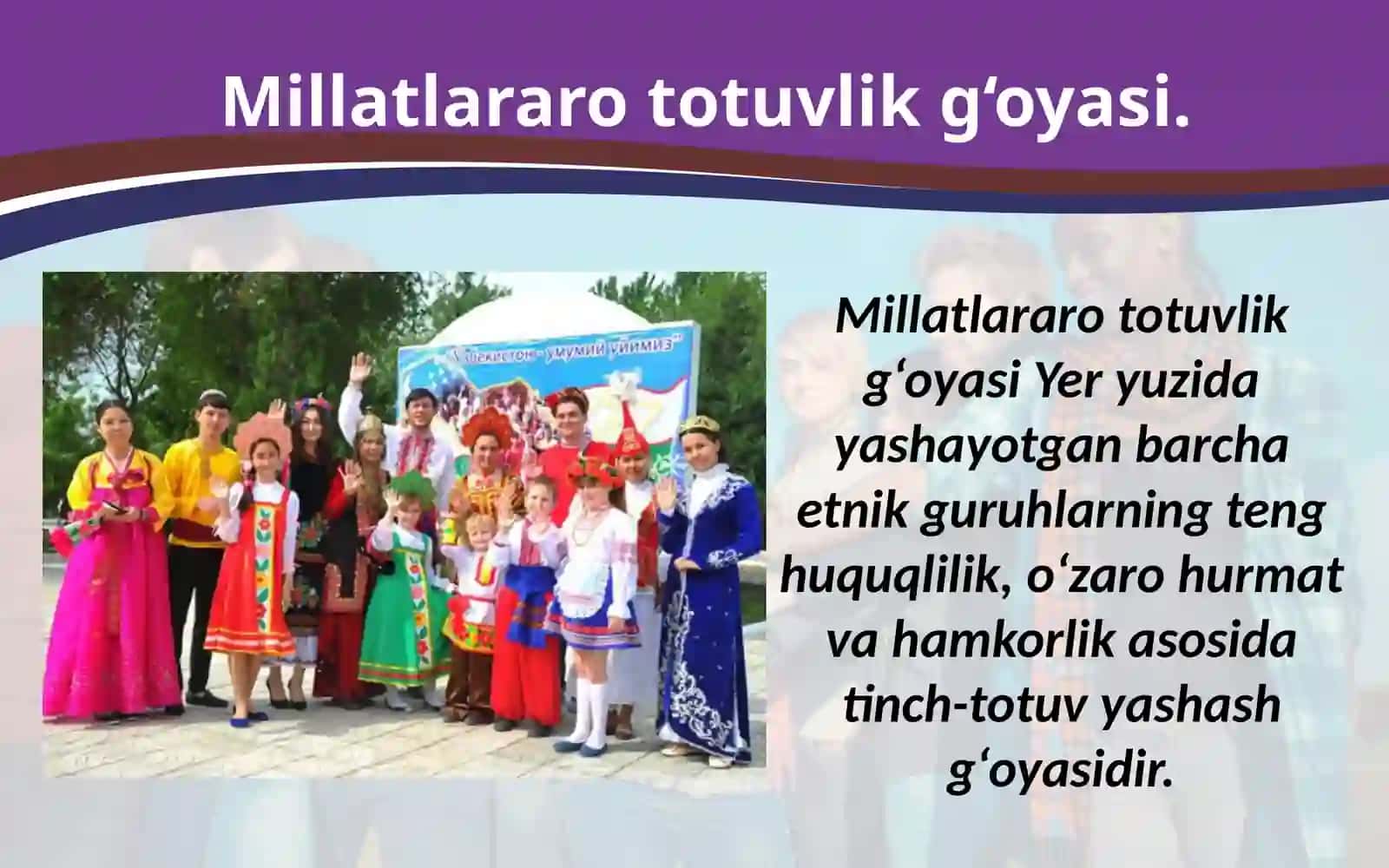 O‘zbekiston damillatlararo munosabatlar va bag‘rik englik 2