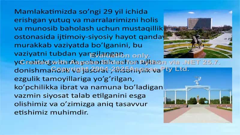 Mustaqillik yillarda Oʻzbekistondagi ijtimoiy-siyosiy va iqtisodiy ahvol 2