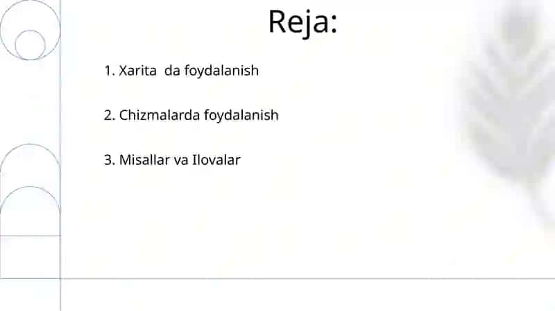 Og'ishlar va chizmalarda qullanilishi 2