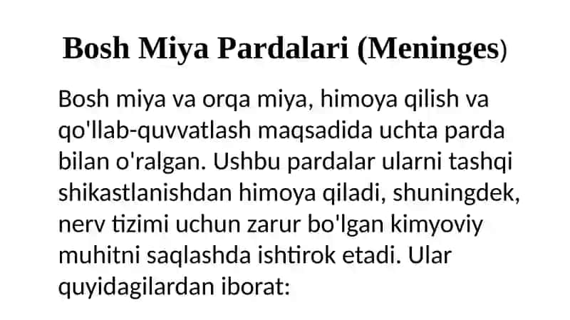 Bosh Miya Pardalari (Meninges) 2