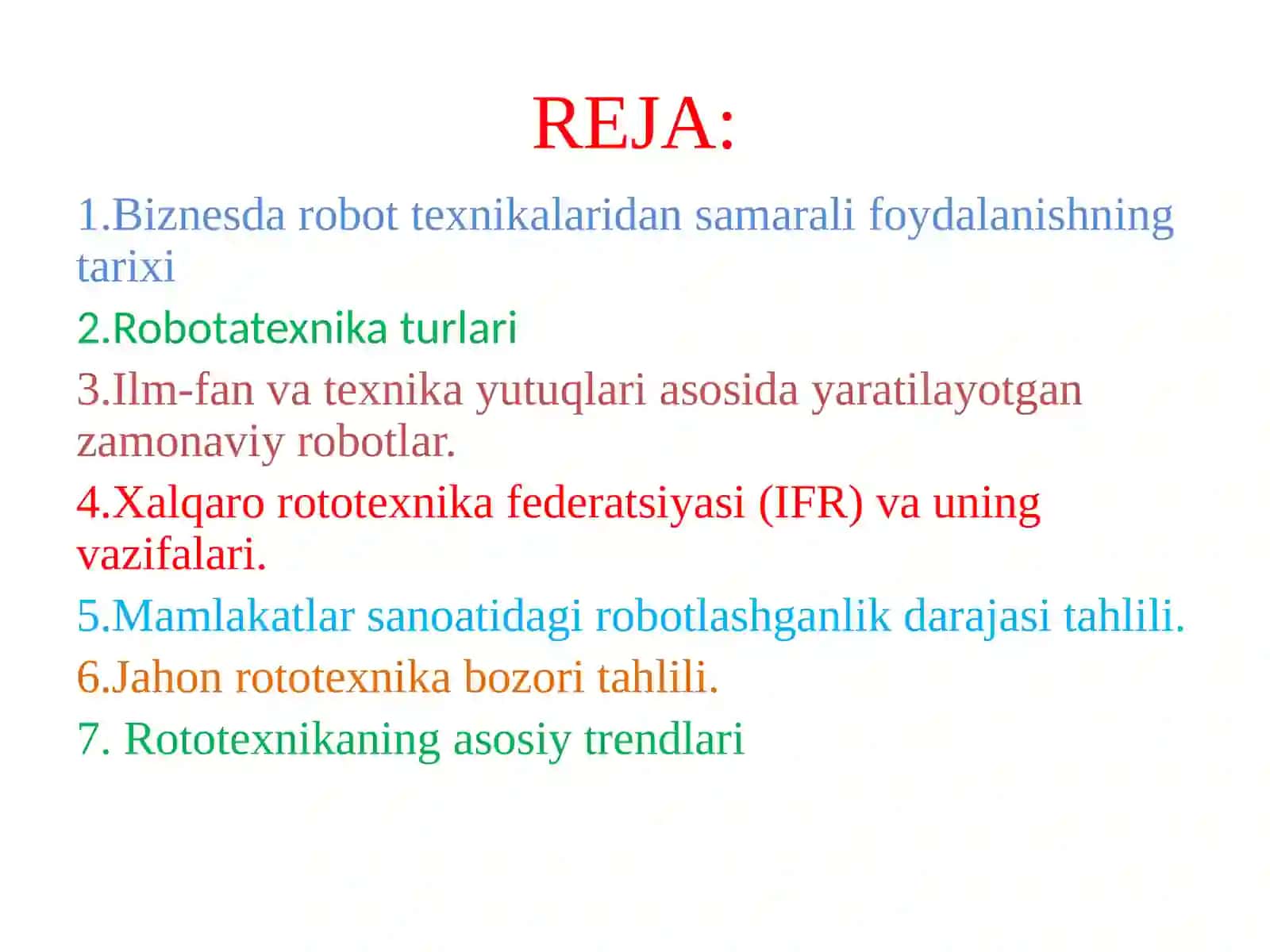 Innovatsion biznesda robottexnikalaridan samarali foydalanish 2