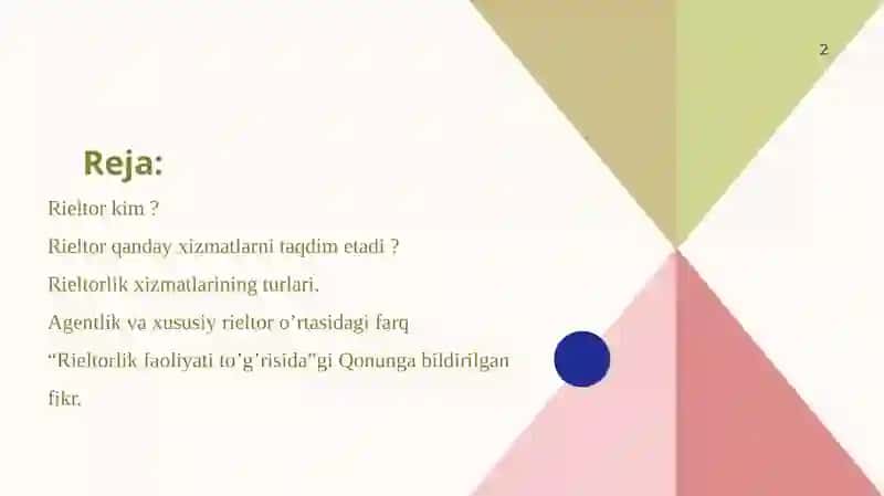 O’zbekiston Respublikasining rieltorlik faoliyati to’g’risida qonuning amaliyahamiyati 2