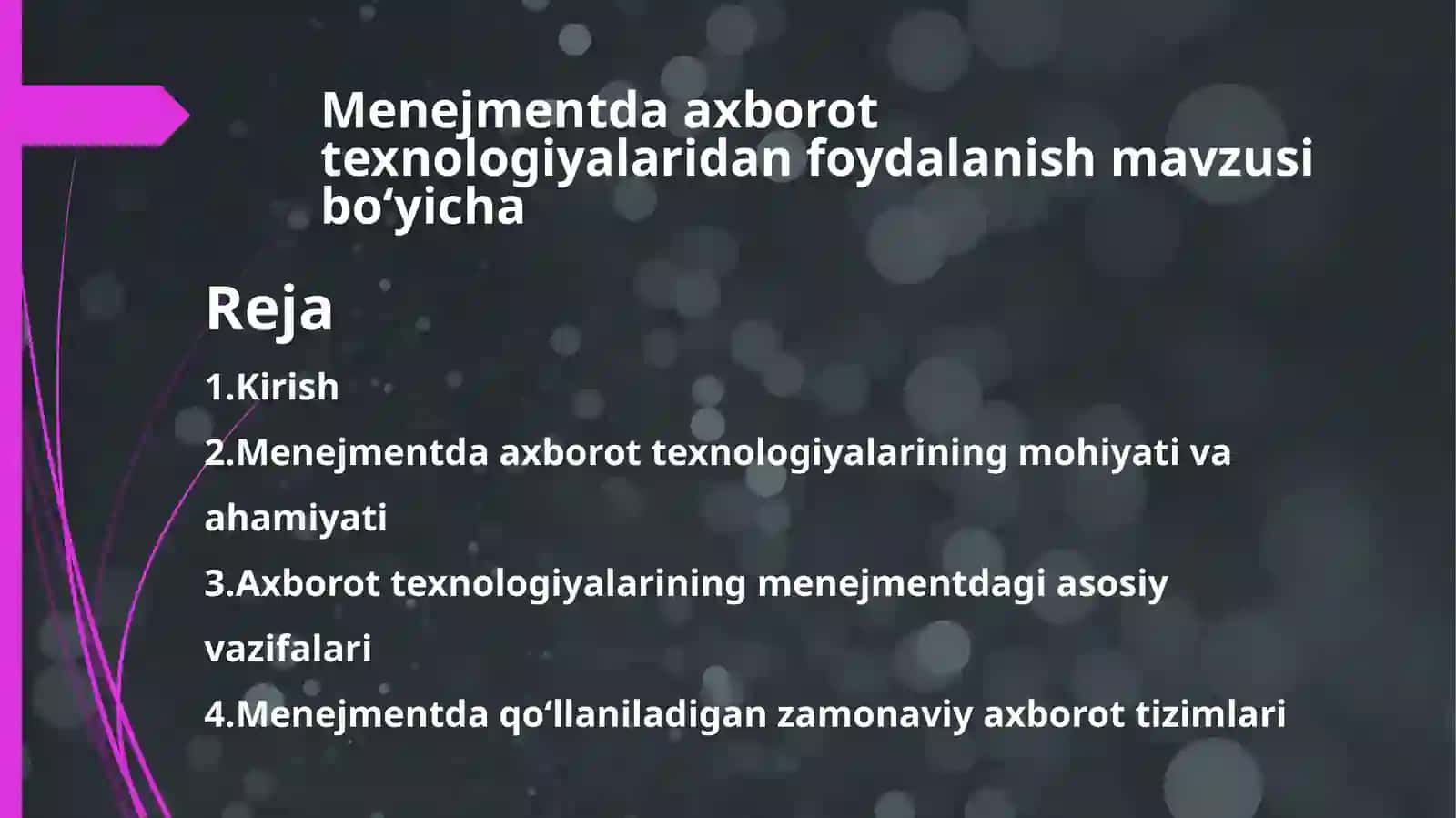 Menejmentda axborot texnologiyalaridan foydalanish 2
