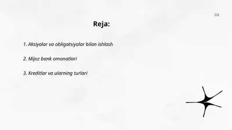 Bankning aktiv va passiv operatsiyalari 2