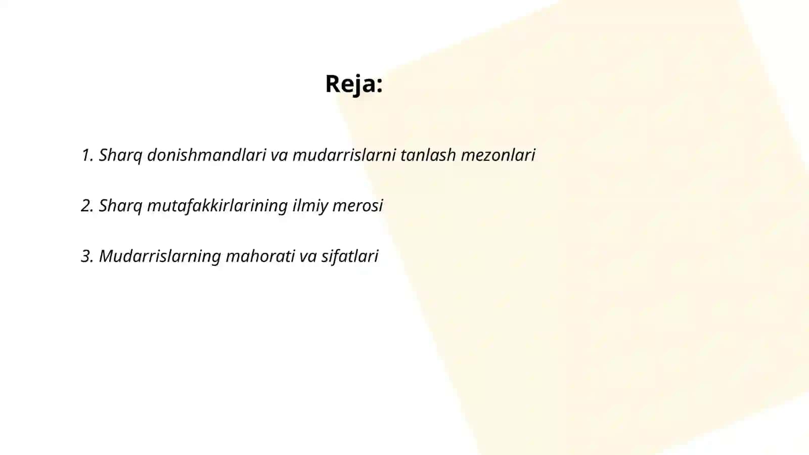 Sharq donishmandlari va mutafakkirlarining ijodiy merosida mudarrislarni tanlash,ularga qòyilgan talab ularning mahorati,muloqot,muomala madaniyatiga qòyilgan talablar 2