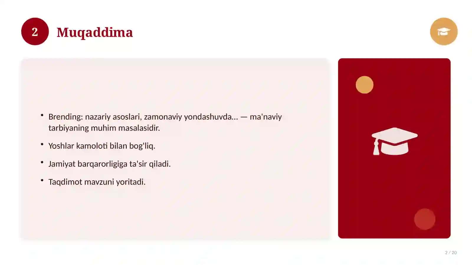 Brending: nazariy asoslari, zamonaviy yondashuvda (Kurs ishi) 2
