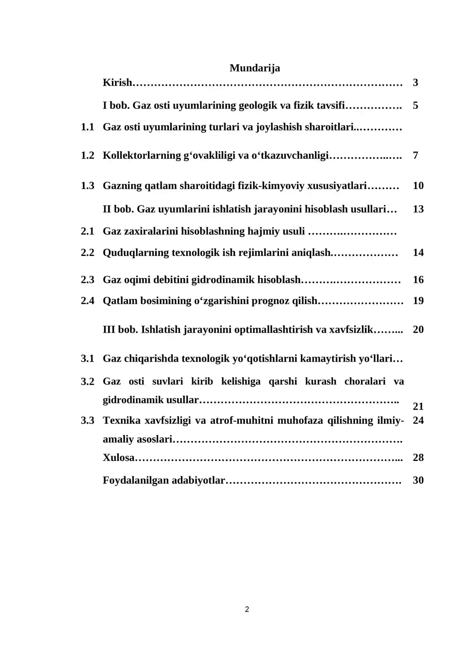 Gaz osti uyumlarini ishlatish jarayonini hisoblash 2