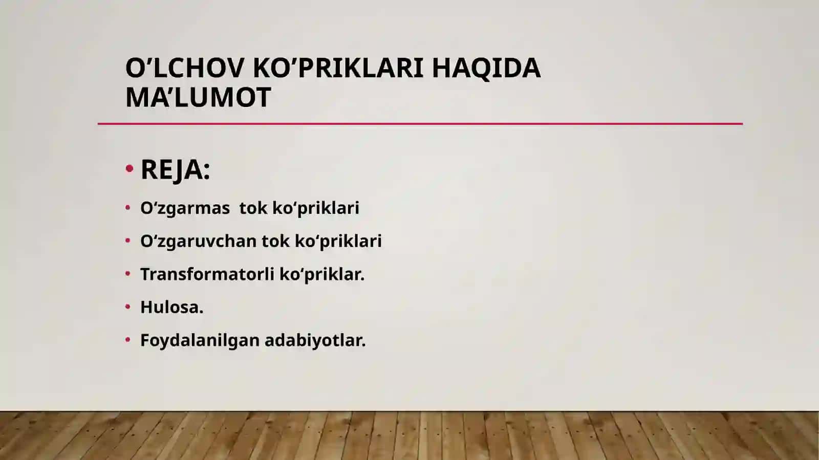 Elektr O’lcholari 2