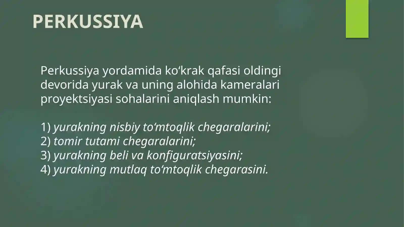 Yurak perkussiyasi 2