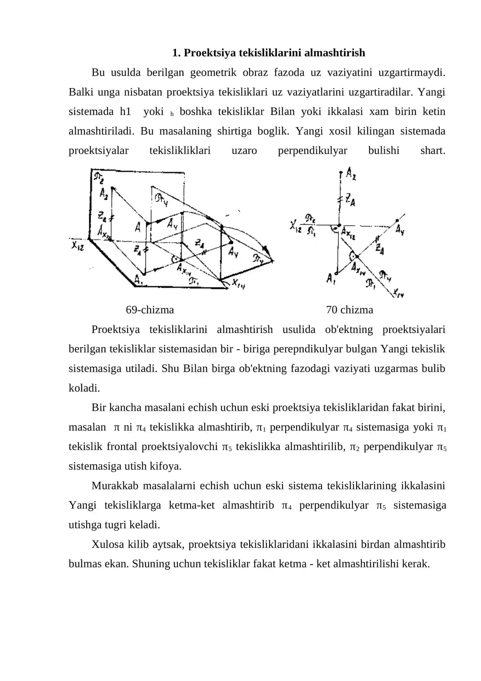 Proyeksiyani yangidan qayta qurish 2
