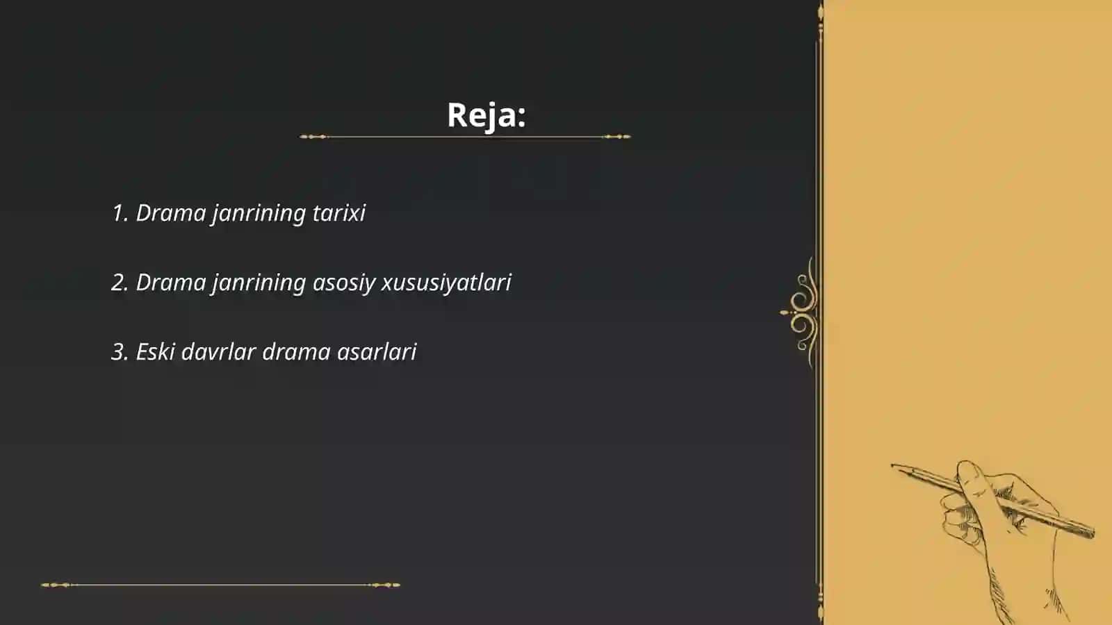 Drama janri tavsifi 2
