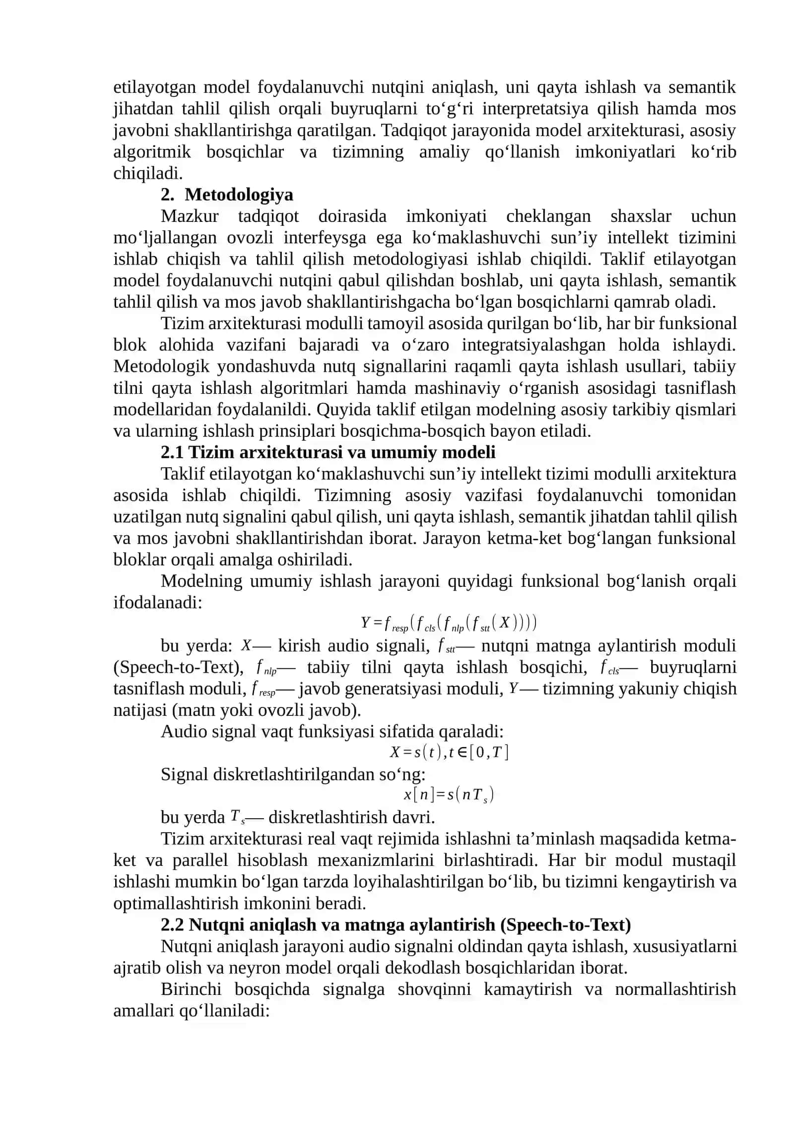 IMKONIYATI CHEKLANGAN SHAXSLAR UCHUN OVOZLI INTERFEYS tezis 2