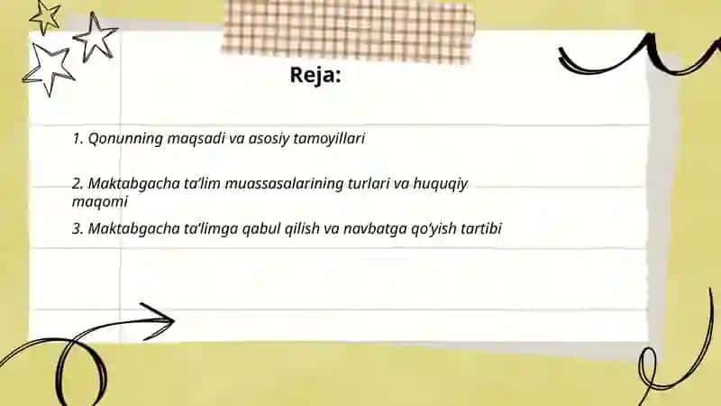 Oʻzbekiston respublikasi maktabgacha taʼlim va tarbiya toʻgʻrisidagi qonun 2