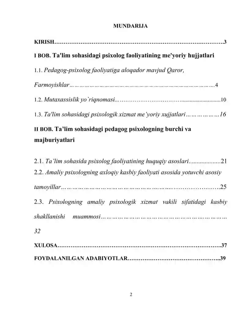 Ta'lim tizimida psixolog faoliyatining xuquqiy asoslari 2
