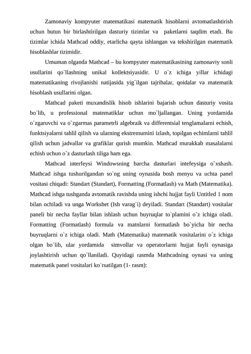 Matеmatik ifodalarni qurish va hisoblash 2