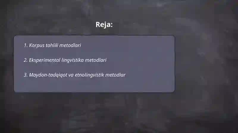 lingvistik tadqiqod metodlar 2