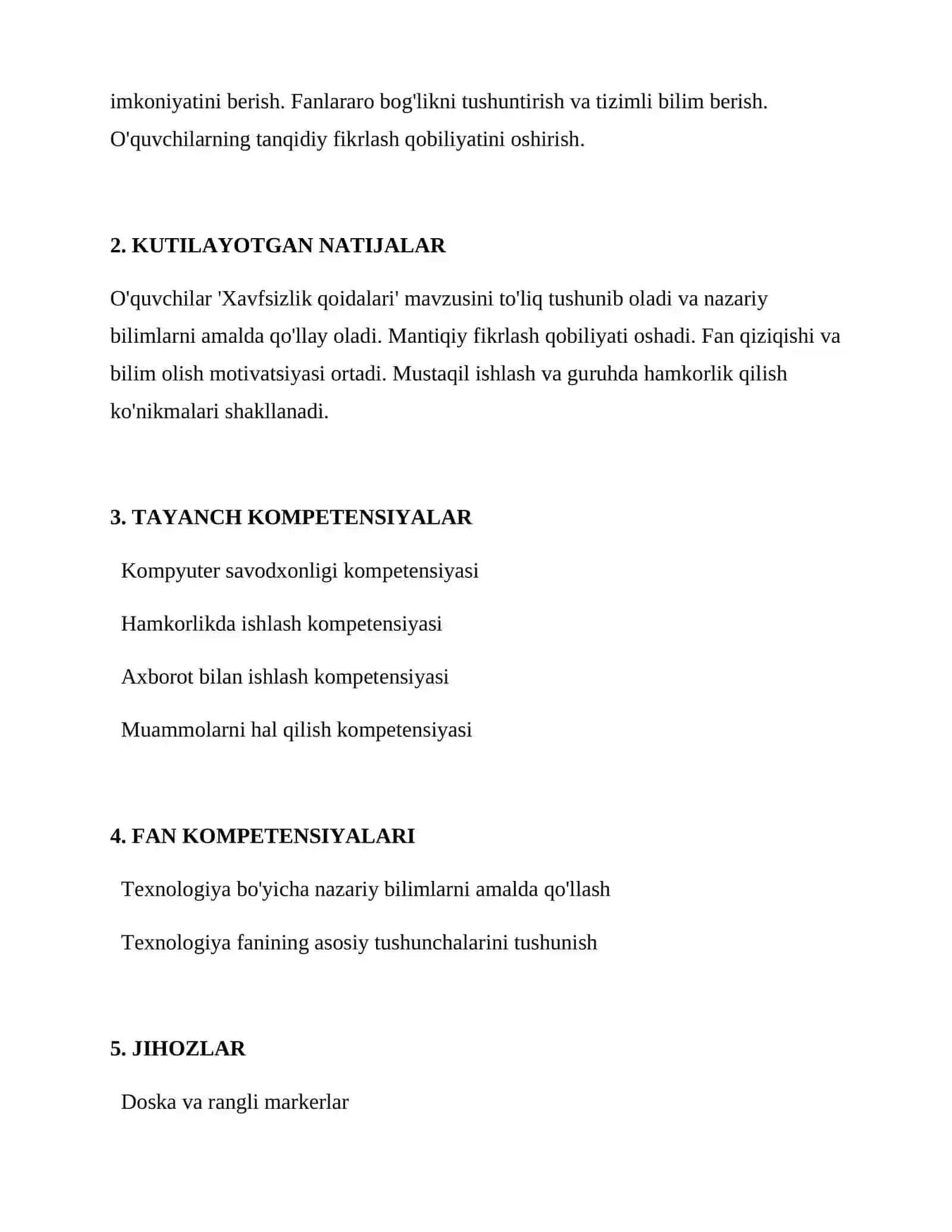 Xavfsizlik qoidalari 2