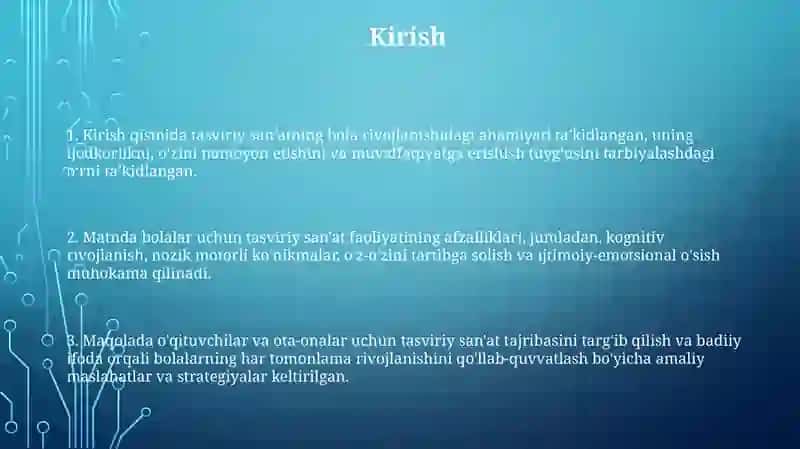 Maktabgacha Yoshdagi Bolalarning Tasviriy Faoliyat Bilan Bola Shaxsiyatini Rivojlantirish 2