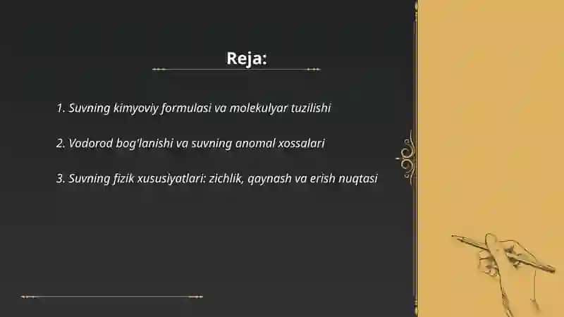 Anorganik moddalar. Suv 2