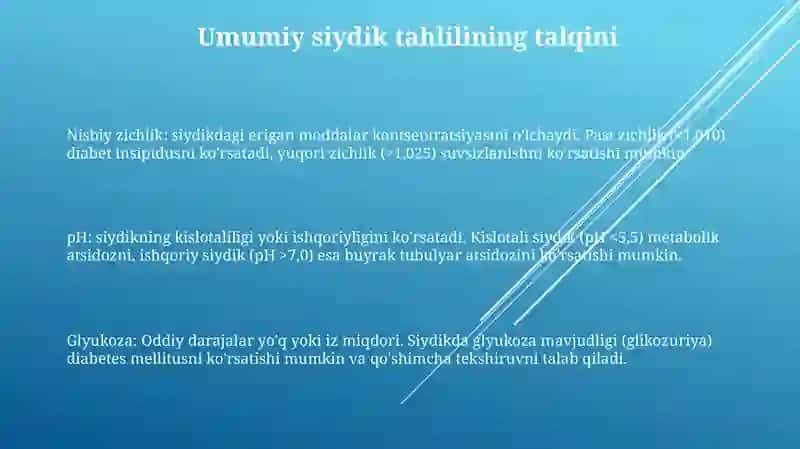 Umumiy Siydik Tahlili Interperitatsiyasi 2