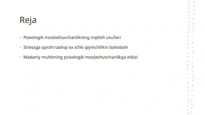 Psixologik moslashuvchanlik va muvozanatni baholash mezoni 2
