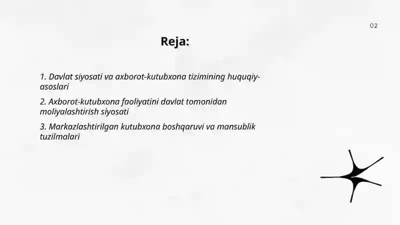 Davlatning axborot-kutubxona faoliyatidagi siyosati va uning boshqarishdagi oʻrni 2