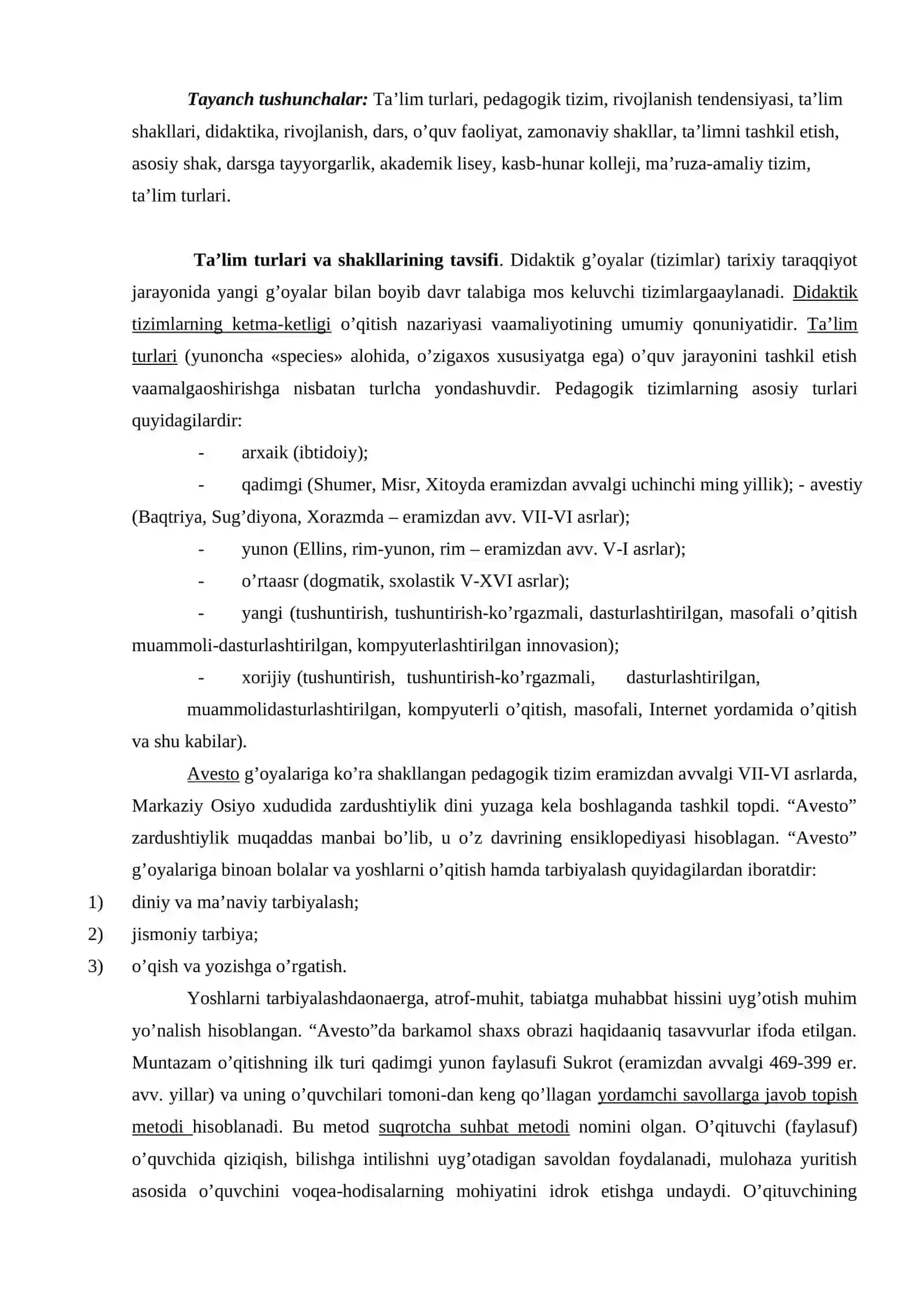 Ta’limni tashkil etish shakllari va turlari 2