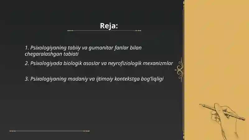 Psixologiya tabiiy va gumanitar fan sifatidagi oʻziga xos xususiyatlari 2