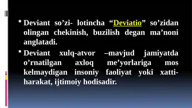DEVIANT XULQ-ATVOR PSIXOLOGIYASI 2
