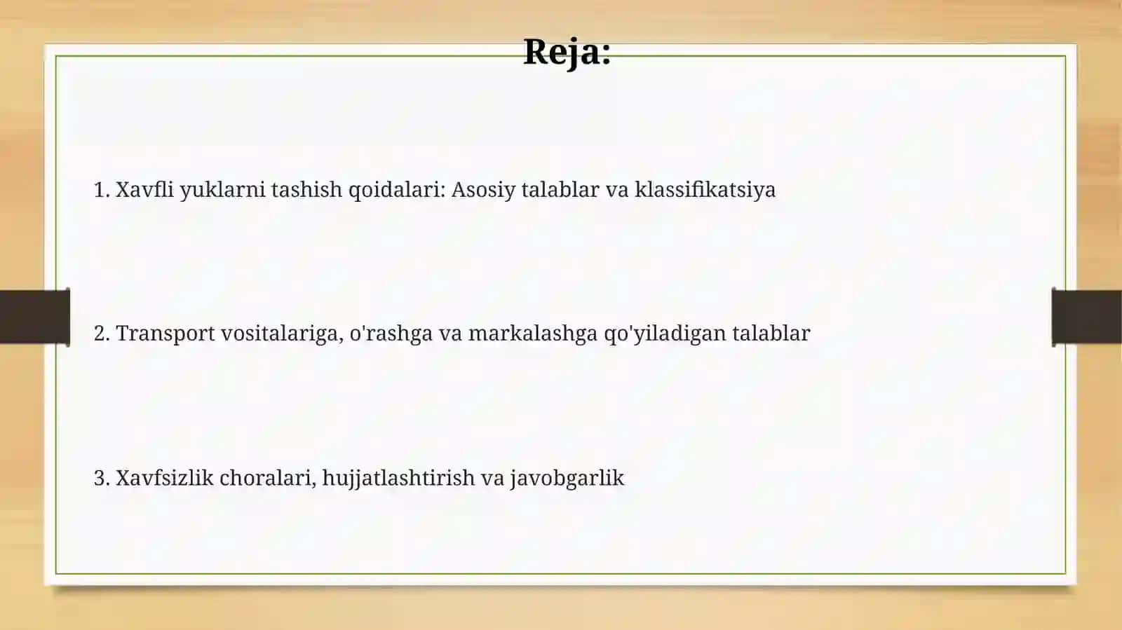 Xavfli yuklarni tashish qoidalari: Asosiy talablar va klassifikatsiya 2