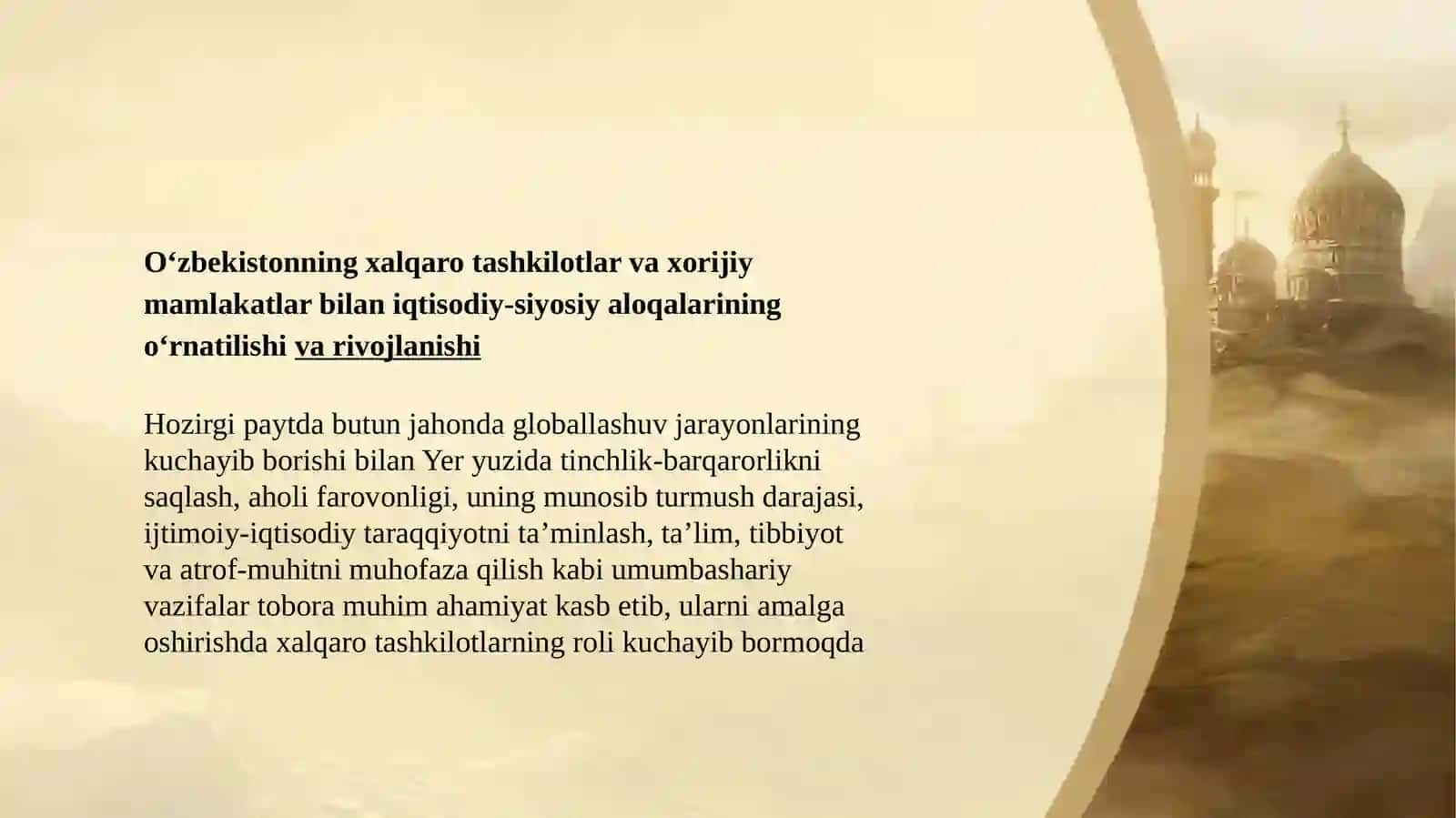O'zbekistonning xalqaro reytinglardagi ko'rsatkichlarini ko'tarishning tarixiy va siyosiy ahamiyati 2