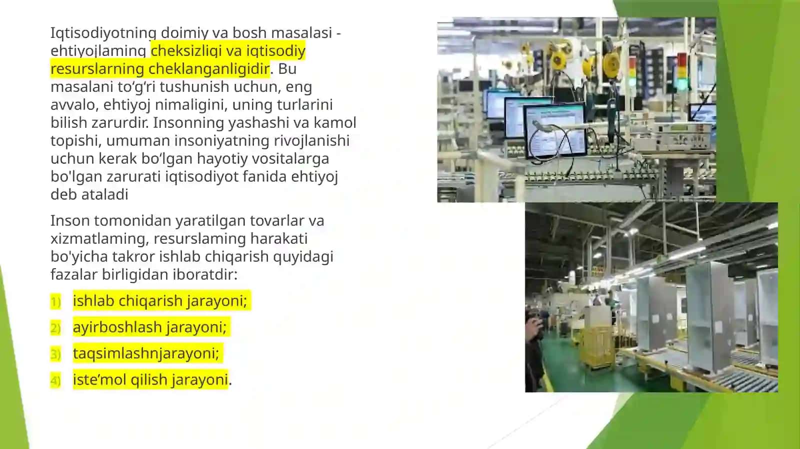 Iqtisodiyotning doimiy va bosh masalasi 2