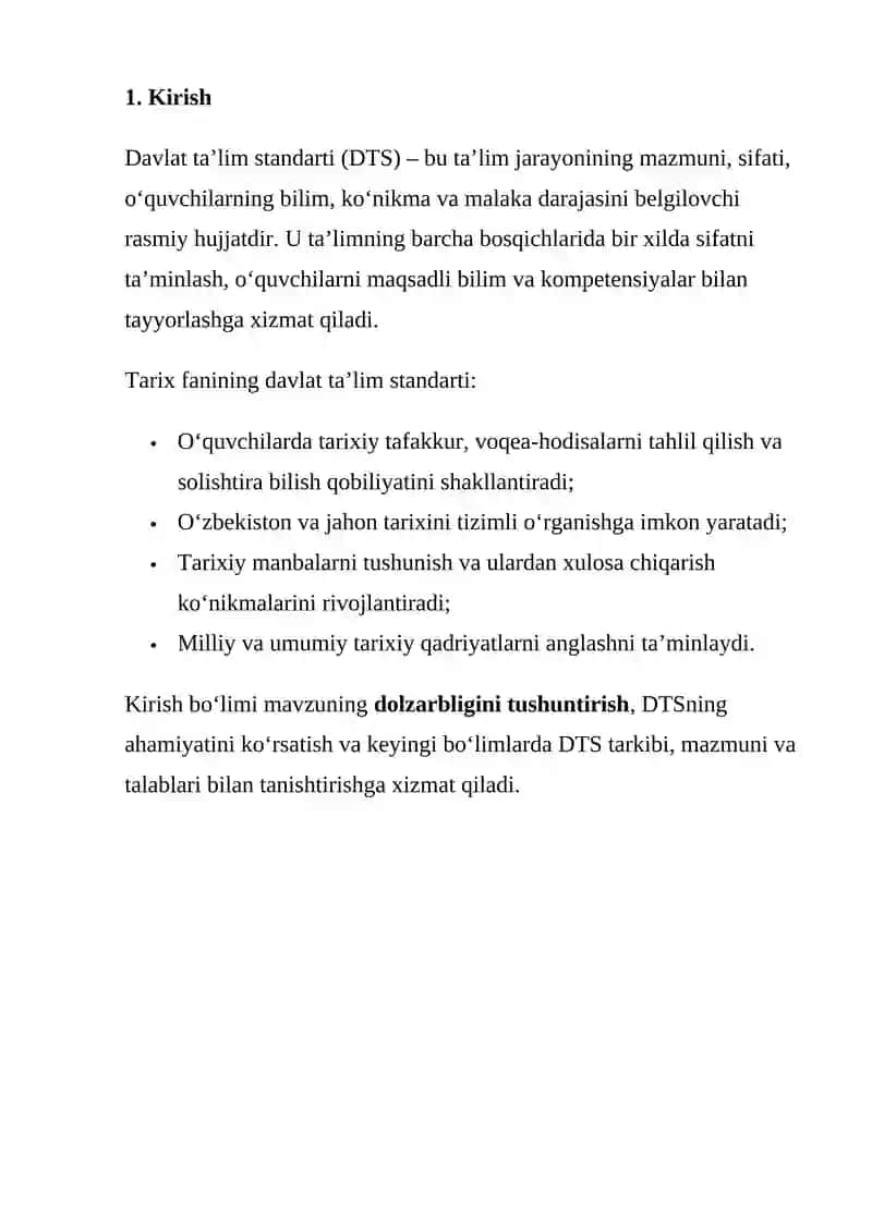 Davlat ta’lim standartlari 2