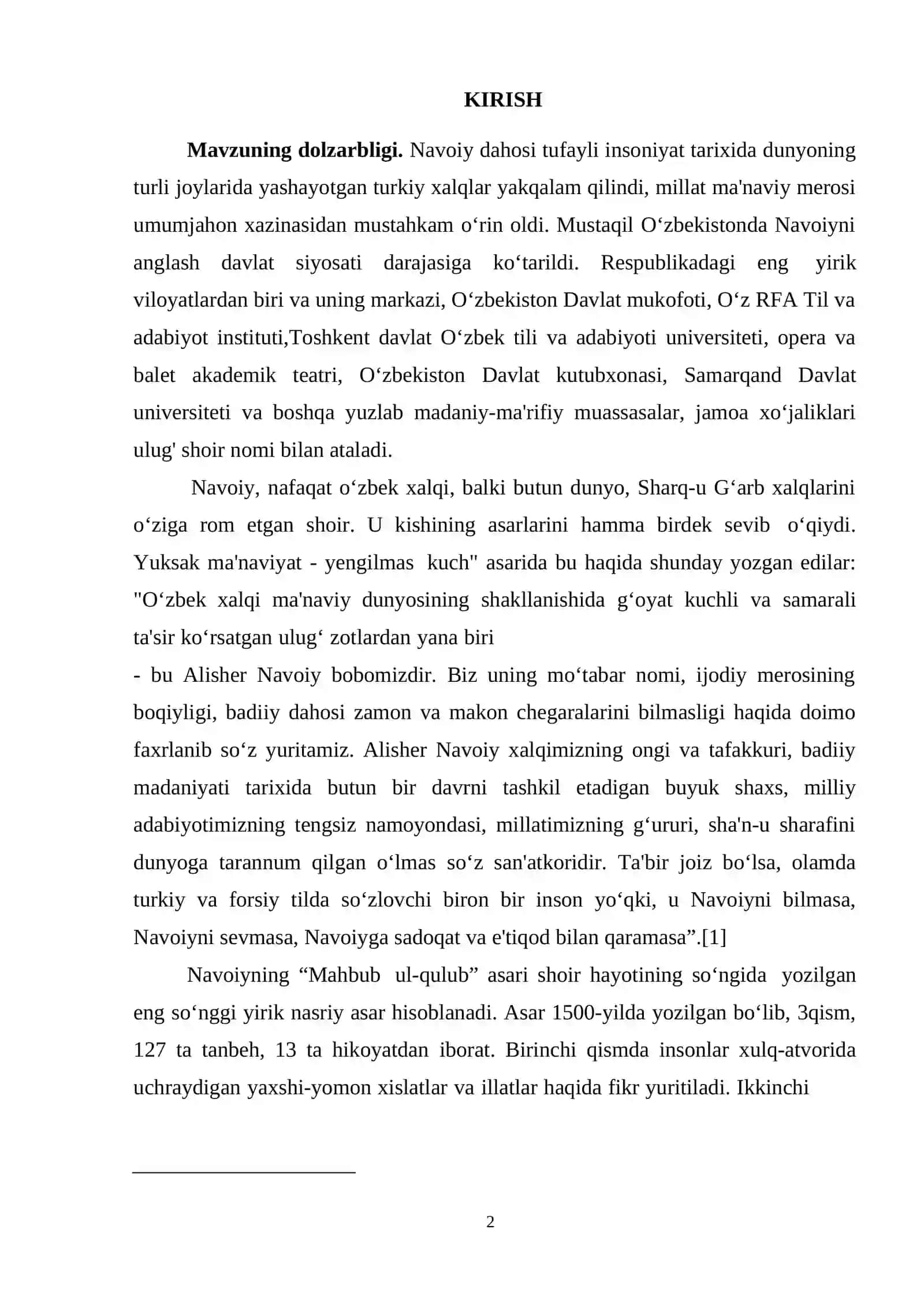 “MAHBUB UL-QULUB” ASARI ADABIY MANBA SIFATIDA 2