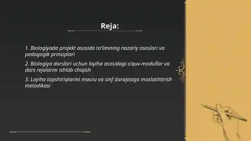 Biologiyada projekt (loyiha) asosida ta'lim metodikani qo'llash 2