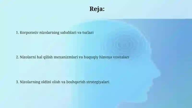 Korporativ ziddiyatlar va nizolar 2